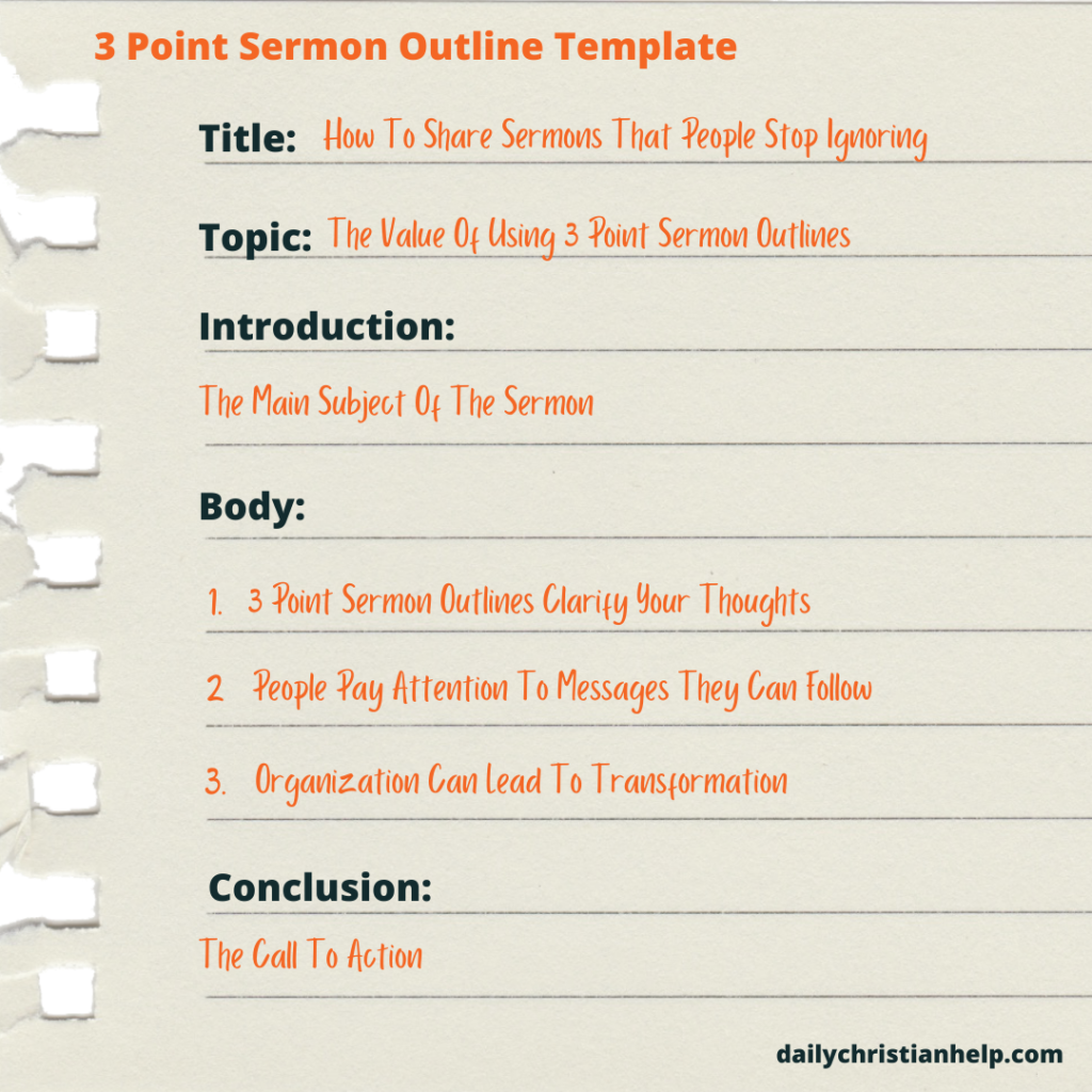 3 point sermon template