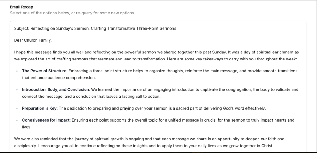 pulpit ai email recap review