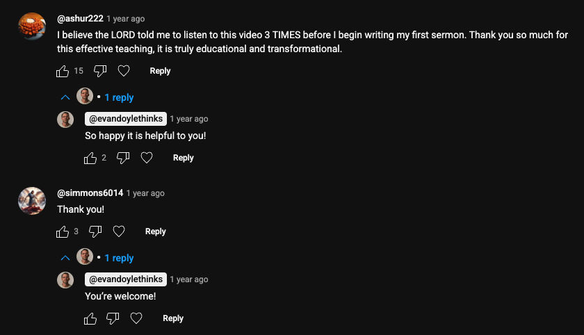 preaching masterclass feedback